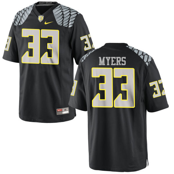 Men #33 Dexter Myers Oregon Ducks College Football Jerseys-Black